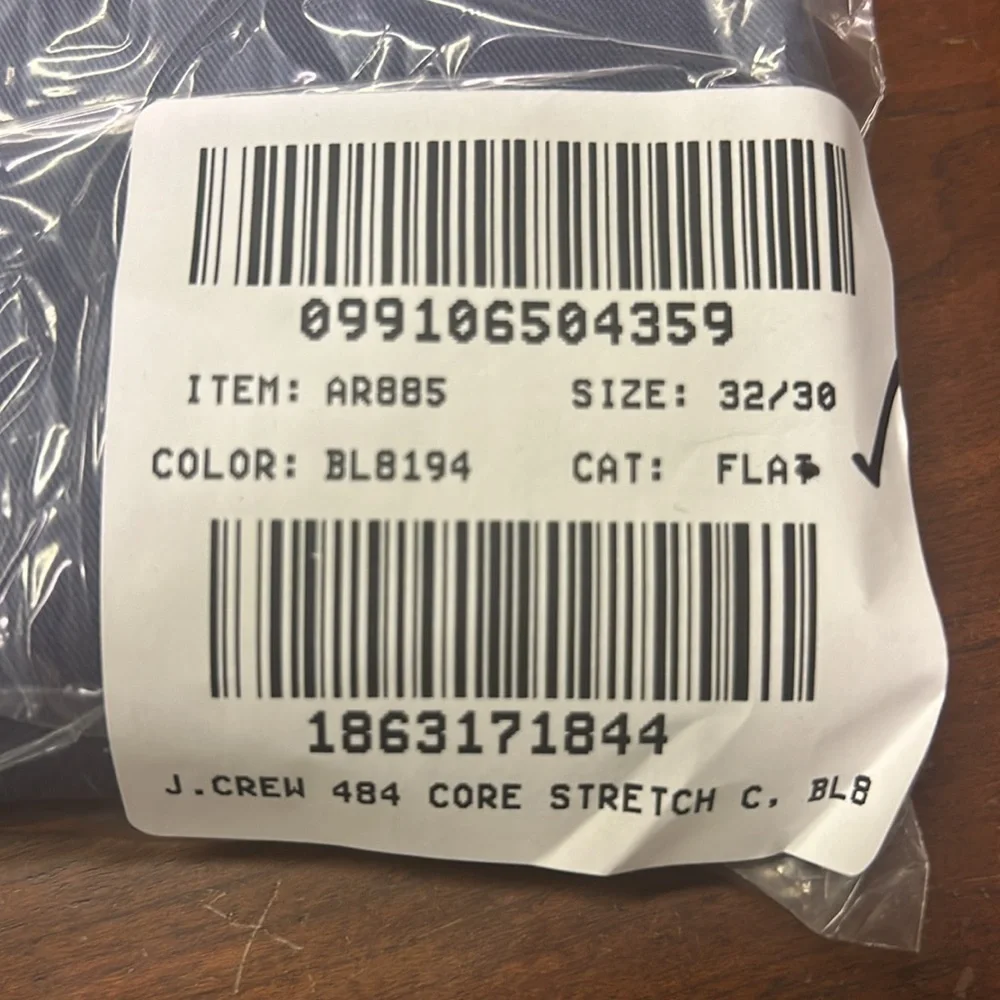 J Crew 484 Slim-fit stretch chino pant AR885